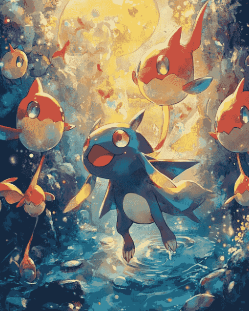 Happy Lanturn Pokemon Diamond Painting