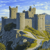 Harlech Castle in Wales Diamond Painting