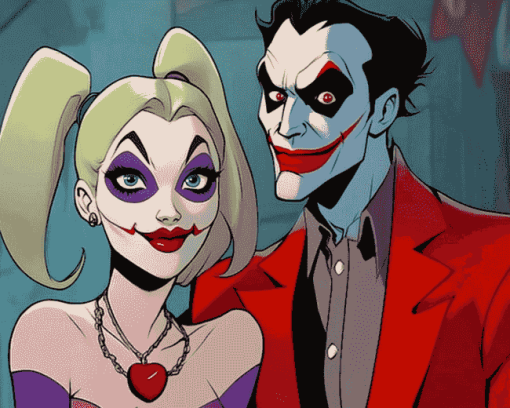 Harley Quinn and Joker Animated Diamond Painting