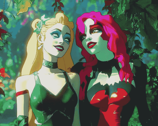 Harley Quinn and Poison Ivy Animated Diamond Painting