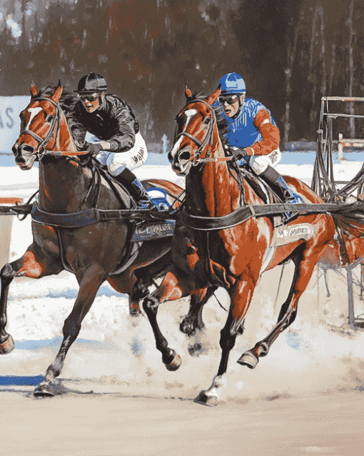 Harness Racing Horses Diamond Painting