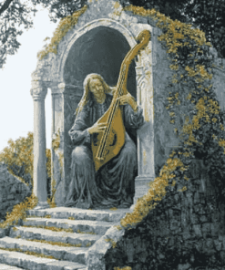 Harpist Architecture Diamond Painting