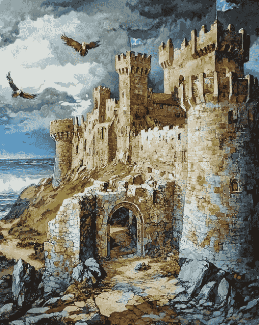 Hastings Castle Diamond Painting