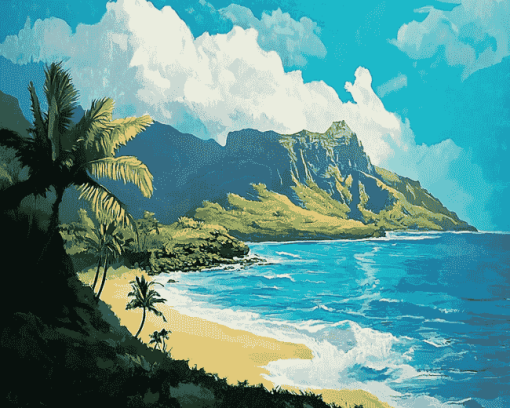 Hawaii Kauai Seascape Diamond Painting