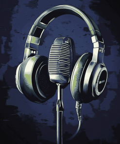 Headphones and Microphone Diamond Painting