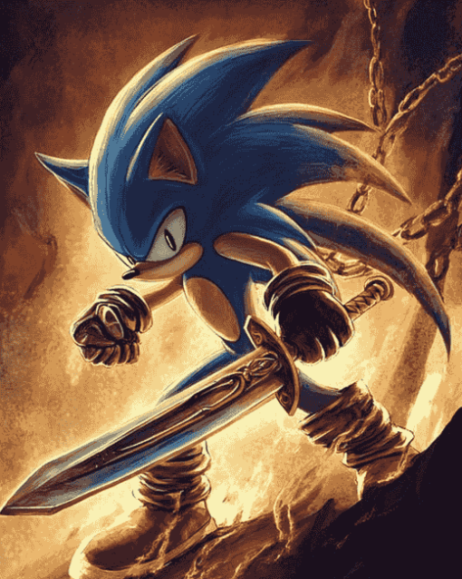 Hedgehog Sonic Anime Diamond Painting