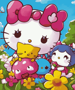 Hello Kitty Cartoon Cats Diamond Painting