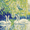 Henri Edmond Cross Swan Family Diamond Painting