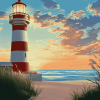 Hilton Head Lighthouse Animation Diamond Painting