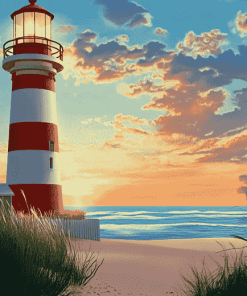 Hilton Head Lighthouse Animation Diamond Painting