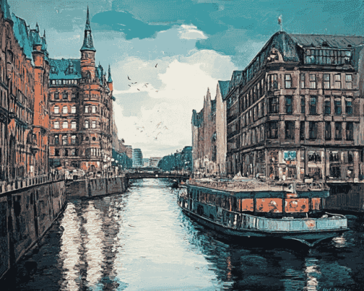 Historic Hamburg Scenes Diamond Painting