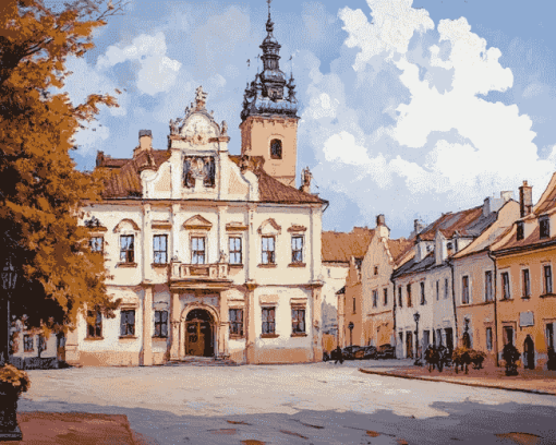 Historic Rzeszow Town Hall Diamond Painting