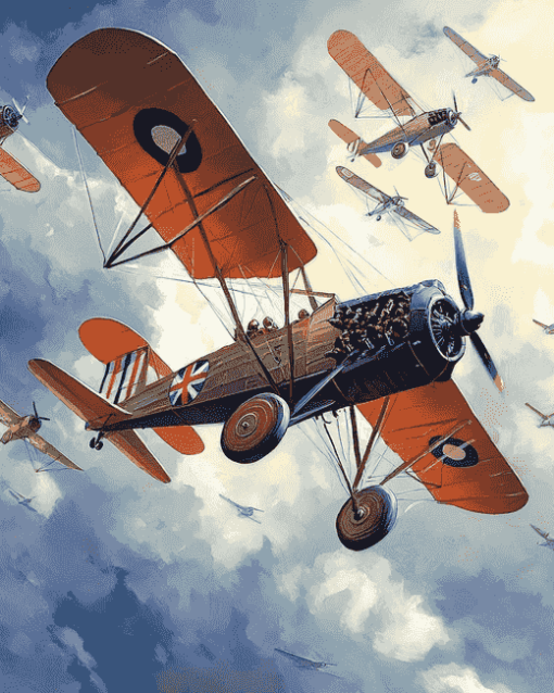 Historic Sopwith Triplanes Diamond Painting