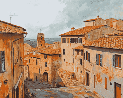 Historic Volterra Skylines Diamond Painting