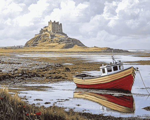 Holy Island Scenic Castle Diamond Painting