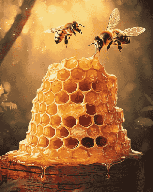 Honey Bee Hive Nature Diamond Painting