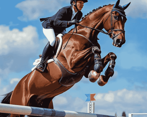 Horse Show Jumping Diamond Painting