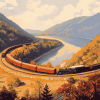 Horseshoe Curve Landscape Diamond Painting