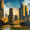 Houston Skyline in Texas Diamond Painting