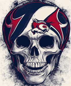 Houston Texans Skull Diamond Painting