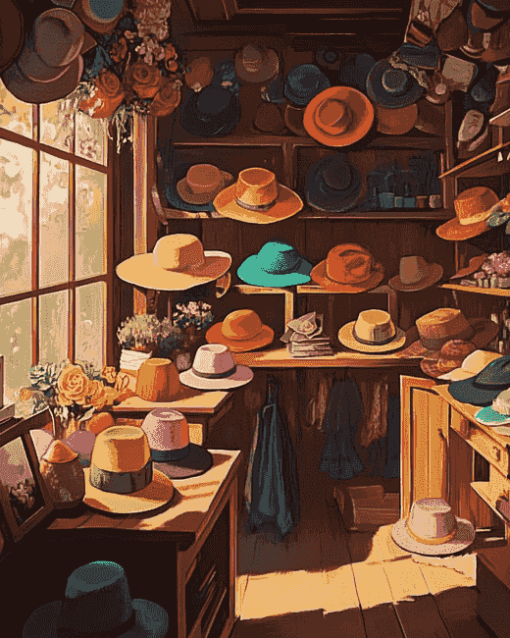 Howls Moving Castle Hat Shop Diamond Painting