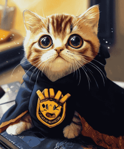 Hufflepuff Kittens Diamond Painting