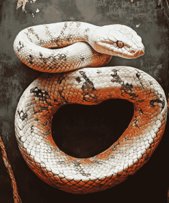 Hypomelanistic Corn Snake Diamond Painting