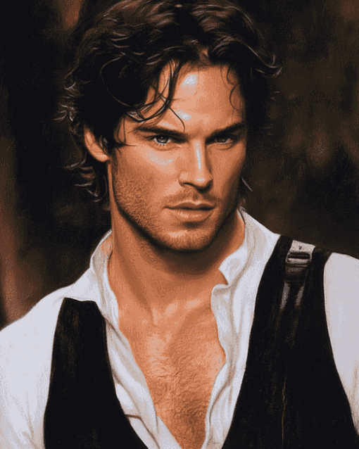 Ian Somerhalder Damon Salvatore Diamond Painting