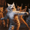 Iconic Cats Musical Diamond Painting