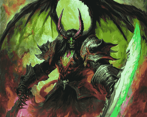 Illidan Stormrage Anime Diamond Painting