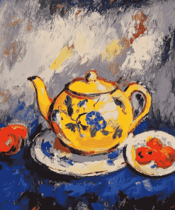 Impressionist Vintage Teapots Diamond Painting