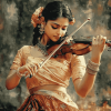 Indian Woman Violinist Diamond Painting