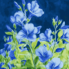 Indigo Leaf Flower Diamond Painting