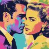 Ingrid Bergman and Bogart Colorful Diamond Painting