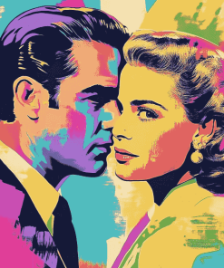 Ingrid Bergman and Bogart Colorful Diamond Painting