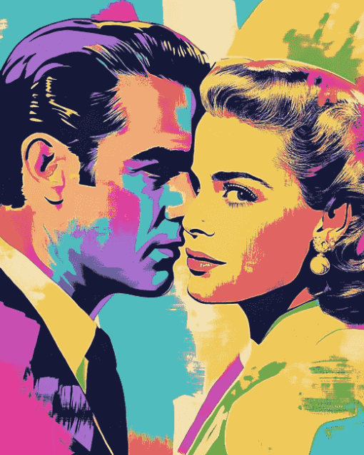 Ingrid Bergman and Bogart Colorful Diamond Painting