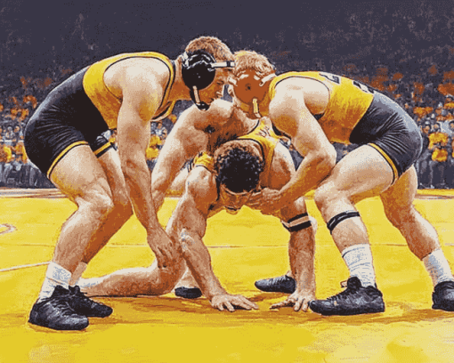 Iowa Hawkeyes Wrestling Diamond Painting