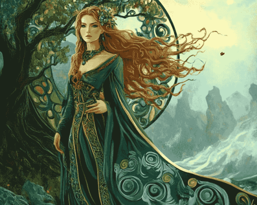 Irish Fantasy Goddess Diamond Painting