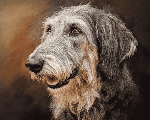 Irish Wolfhound Puppy Diamond Painting