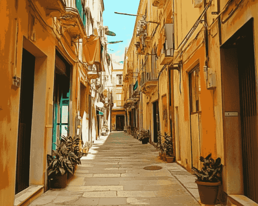 Italy Alleys in Mazara del Vallo Diamond Painting