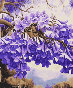 Jacaranda Trees Diamond Painting