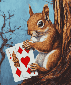 Jack of Diamonds Squirrel Diamond Painting