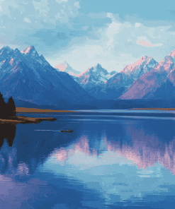 Jackson Lake Scenic Beauty Diamond Painting