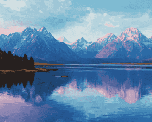 Jackson Lake Scenic Beauty Diamond Painting