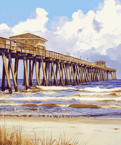 Jacksonville Beach Pier Diamond Painting