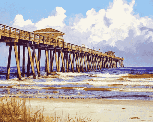 Jacksonville Beach Pier Diamond Painting