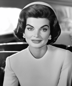 Jacqueline Kennedy Black and White Diamond Painting