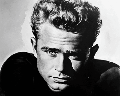 James Dean Black and White Diamond Painting