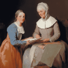 Jean Simeon Chardin Mother Daughter Diamond Painting