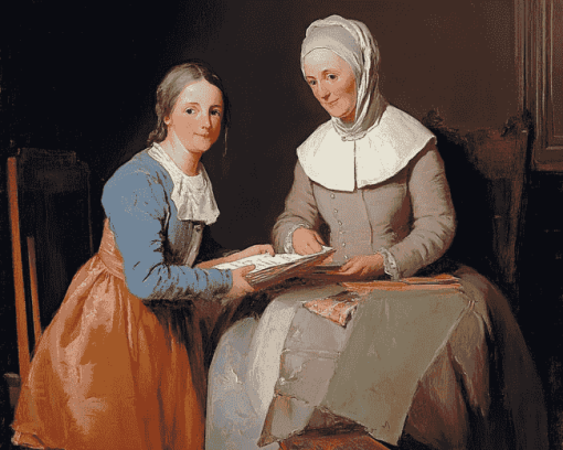 Jean Simeon Chardin Mother Daughter Diamond Painting